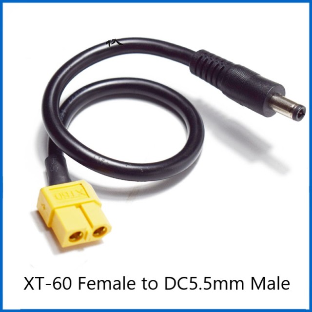 XT60 male female to DC5.5mm male female plug fat shark HDO SKYZONE DJI DJI FPV glasses power supply