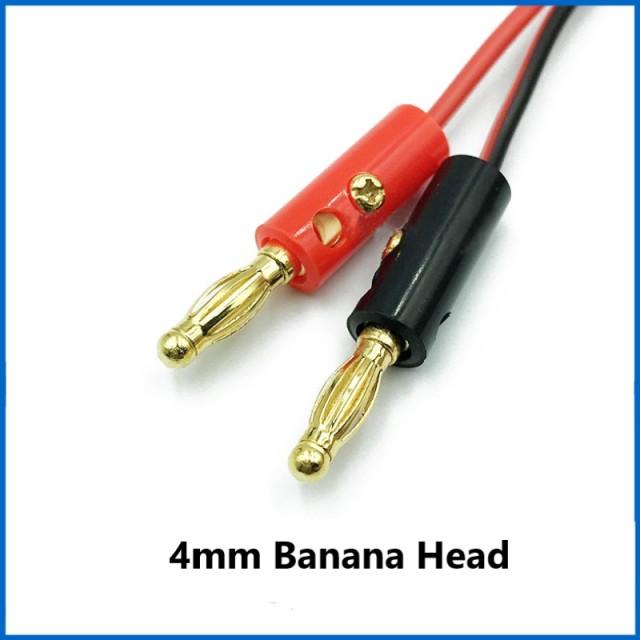 DC5.5*2.1/2.5 bend male to 4mm banana plug DC plug power test cable adapter cable connection cable