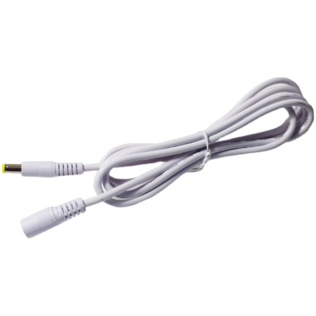 12V Power Cord Copper Thickened 5A White DC5.5*2.1mm Male to Female LED Monitor Router Extension Cable