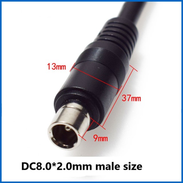 DC8.0*2.0mm male and female extension cable pure copper wire 8mm energy storage battery connecting cable solar charging energy board cable