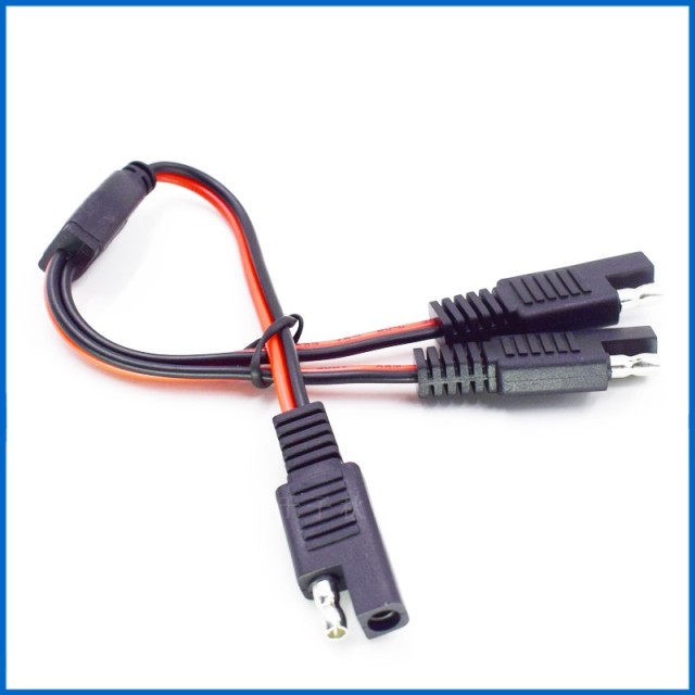 SAE Power Cord SAE 1 in 2 Extension Cable Solar Plug Charging Cable Automotive Bullet SAE Connection Cable