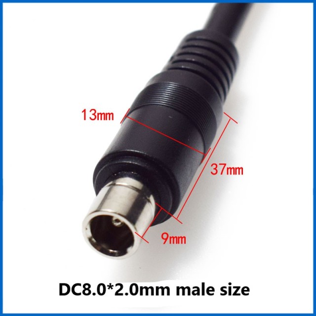 DC5521 female to DC8020 male adapter cable 1.5 square electric small two storage battery connection power cable