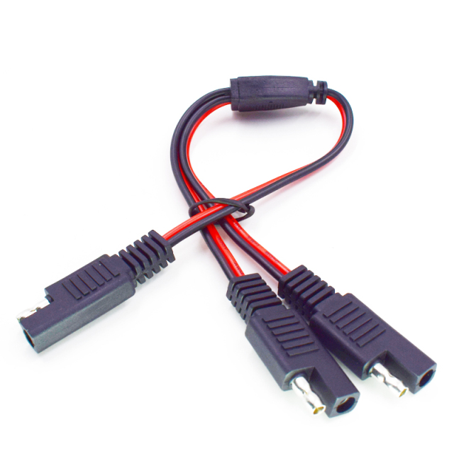 SAE Power Cord SAE 1 in 2 Extension Cable Solar Plug Charging Cable Automotive Bullet SAE Connection Cable
