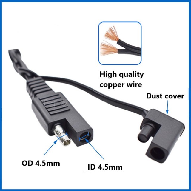 Car motorcycle charging SAE converter connector single port USB with waterproof cover motorcycle with cell phone charger