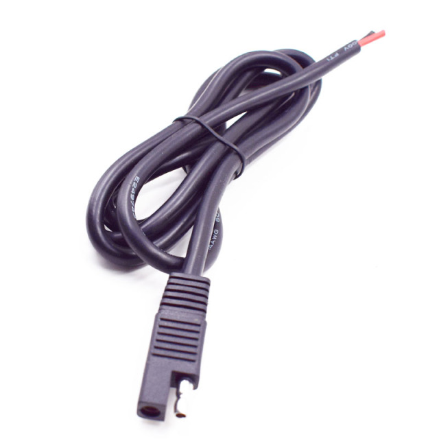 SAE single head cable solar battery plug cable 2 flat all copper thicker 20A motorcycle battery charging power cord