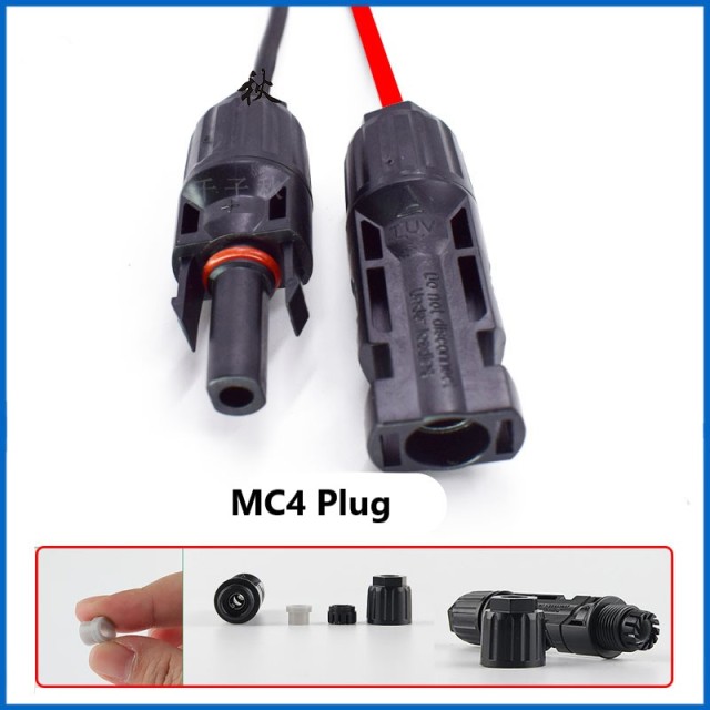 MC4 Solar PV Module Male Female Plus Extension Cord 4.0 Square MC4 PV Connector DC Cable