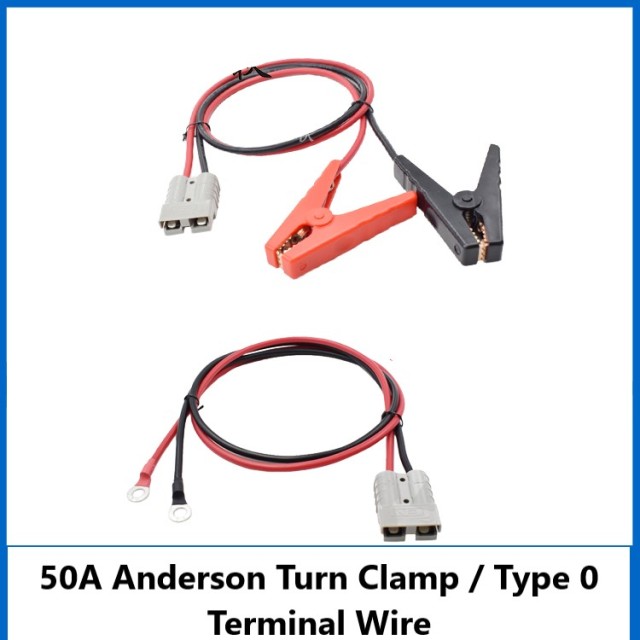 50A Anderson Forklift Charging to 100mm Clamp Cable/O-Terminal Connector Battery Charging Cable Connection Cable