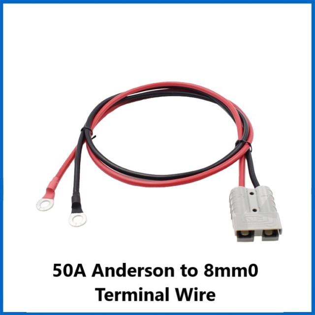 50A Anderson Forklift Charging to 100mm Clamp Cable/O-Terminal Connector Battery Charging Cable Connection Cable