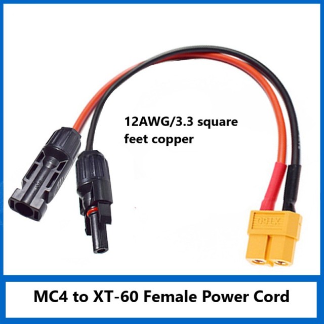 XT60 male and female plug ship model car model RC airplane lithium battery plug to MC4 solar panel connecting cable