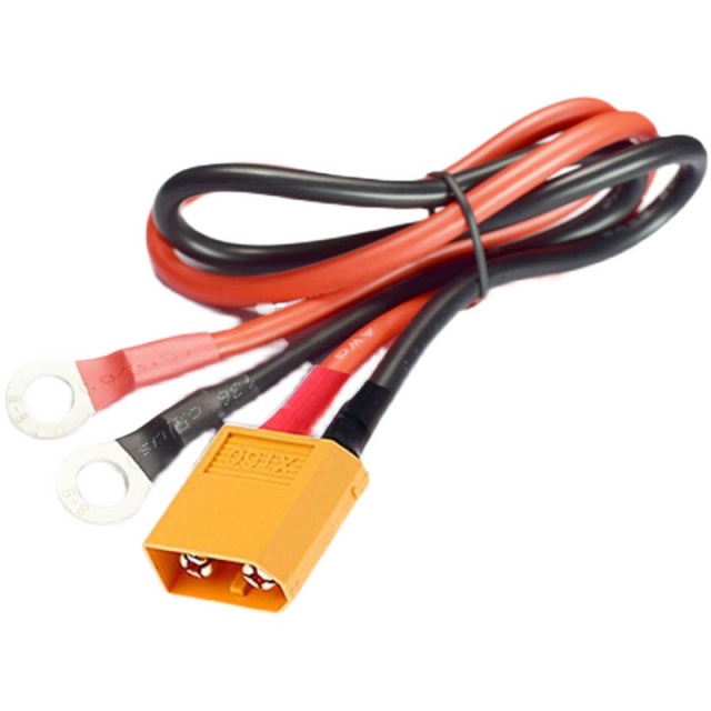 XT60 male and female plugs to O-type terminal copper nose high-power model aviation lithium battery plug charger adapter cable
