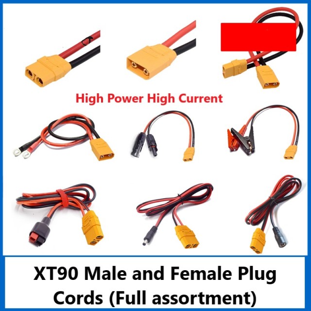 XT90 model aviation male and female with wire high current banana plug to 30A Anderson terminal clamp MC4 lithium battery cable