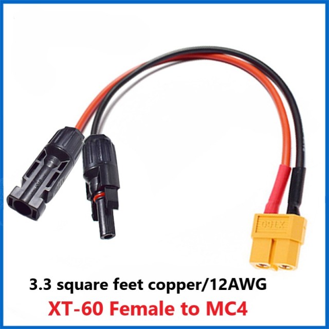XT60 male and female plug ship model car model RC airplane lithium battery plug to MC4 solar panel connecting cable