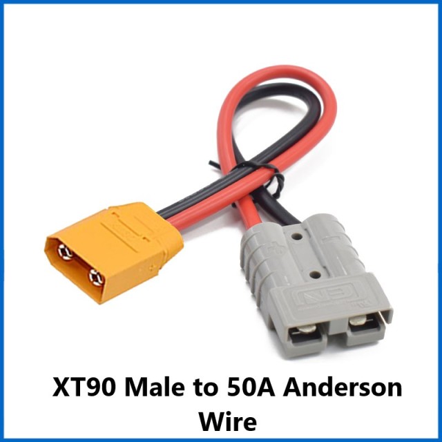 50A Anderson plug to XT90 male and female high current electric car lithium battery charging and discharging interface socket cable