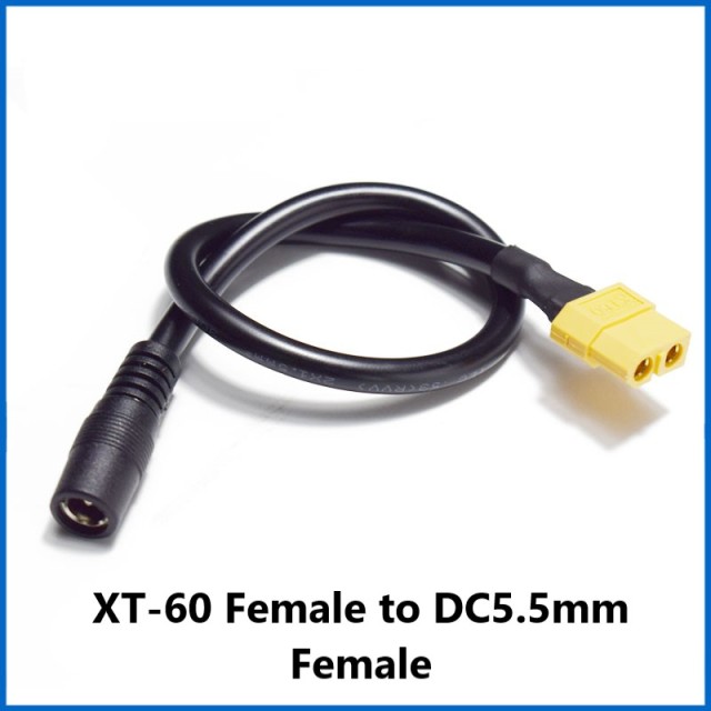 XT60 Female to DC5.5mm Male to Female Plug Fat Shark HDO SKYZONE DJI DJI FPV Glasses Power Supply