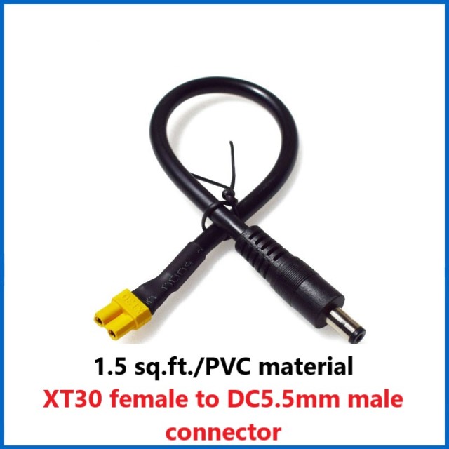 Model XT30 male and female battery ESC lithium battery plug connector cable to charging clamp terminal power cord