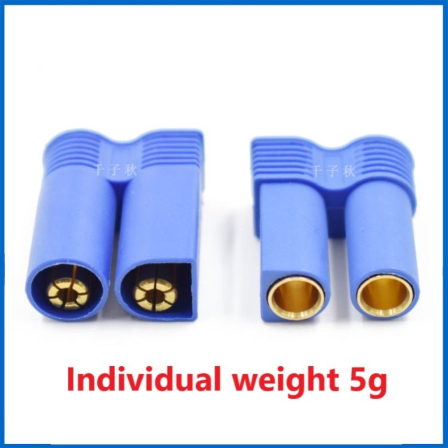 Solderable EC5 Airplane Plug High Current 100A 5mm Banana Plug Power Battery Pack Copper Gold Plated