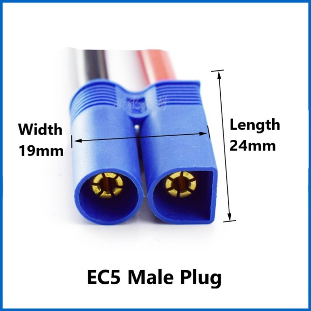 EC5 Male and Female Extension Cord 8AWG8.3 Flat Pure Copper Car Emergency Starter Power Plug EC5 Male and Female Extension Cord