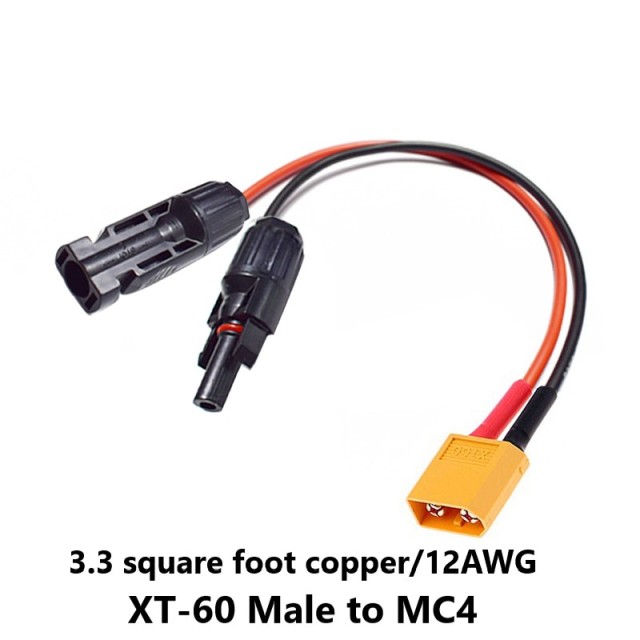 XT60 male and female plug ship model car model RC airplane lithium battery plug to MC4 solar panel connecting cable