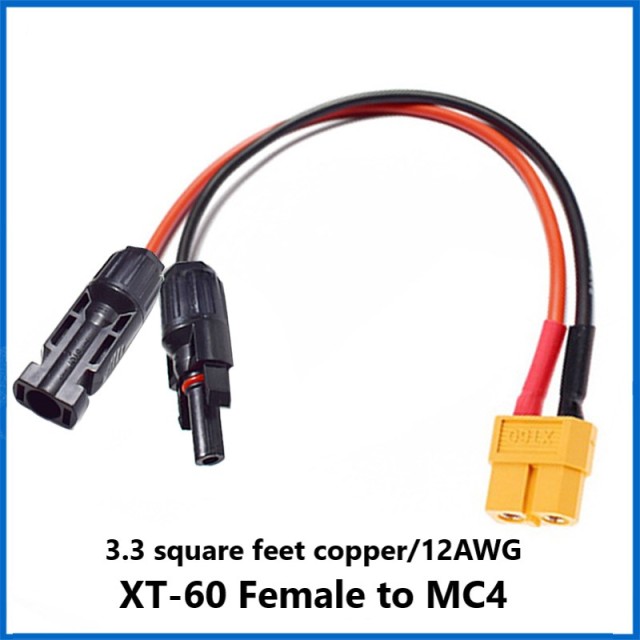 XT60 male and female plug ship model car model RC airplane lithium battery plug to MC4 solar panel connecting cable