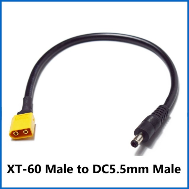 XT60 male female to DC5.5mm male female plug fat shark HDO SKYZONE DJI DJI FPV glasses power supply