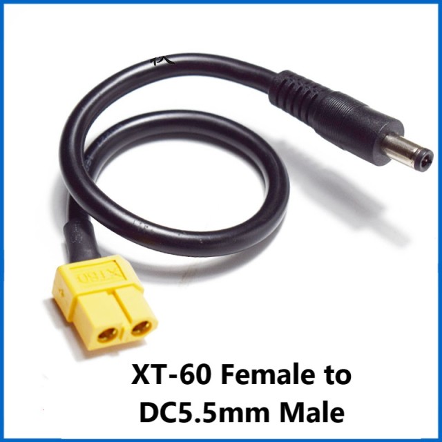 XT60 male female to DC5.5mm male female plug fat shark HDO SKYZONE DJI DJI FPV glasses power supply