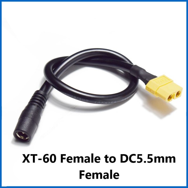 XT60 male female to DC5.5mm male female plug fat shark HDO SKYZONE DJI DJI FPV glasses power supply