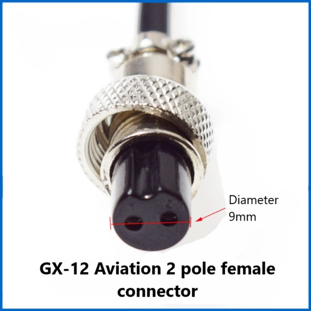 DC5.5/2.1mm Male Female to GX-12 Female 2-pole to GX12 Air Head Solar Connection Charging Cable