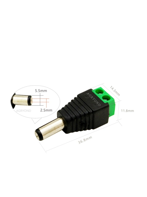 DC power plug socket connector DC 5.5*2.5mm male female 19-24v female socket round hole port