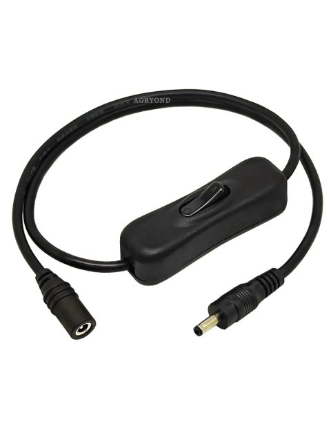 DC3.5*1.35 Male to Female Power Cord DC35135 Male to Female DC Plug with Switch Key Control 5V