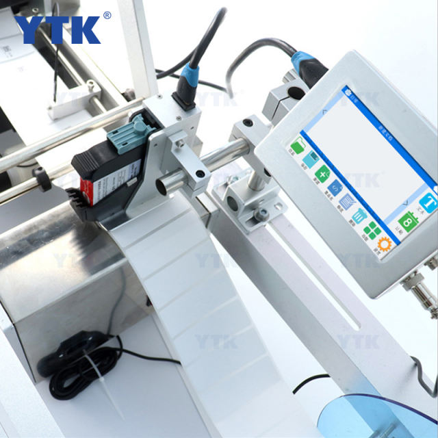 Semi Automatic Labeling Machine For Round Bottles With Inkjet Date Printer On Sale