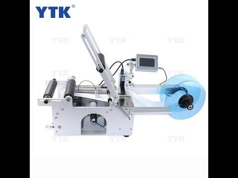 Semi Automatic Labeling Machine For Round Bottles With Inkjet Date Printer On Sale