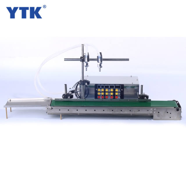 Automatic Double Heads Liquid Oil Filling Machine With Guardrail Water Juice Milk Bottle Filler