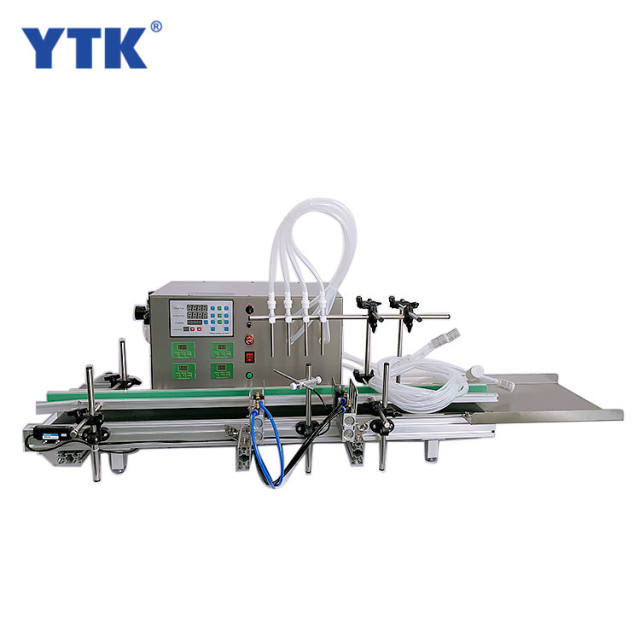Desktop Conveyor Automatic Pneumatic Electric Liquid Filling Machinery Juice Water Bottles Filling Machines