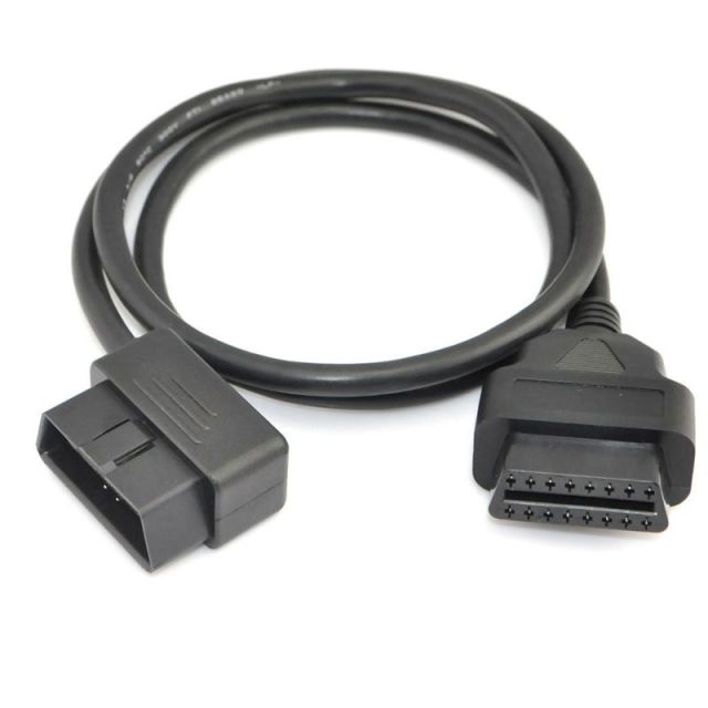 iKKEGOL 3ft 100cm OBD-II OBD2 Right Angle 16 Pin Auto Car Male to Female Extension Cable Diagnostic Extender Cord Adapter