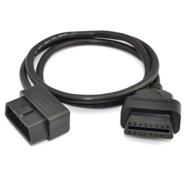 iKKEGOL 3ft 100cm OBD-II OBD2 Right Angle 16 Pin Auto Car Male to Female Extension Cable Diagnostic Extender Cord Adapter