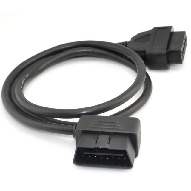 iKKEGOL 3ft 100cm OBD-II OBD2 Right Angle 16 Pin Auto Car Male to Female Extension Cable Diagnostic Extender Cord Adapter