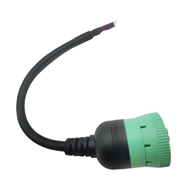 Type 2 Green 9pin J1939 to Open Loose Male Cable 1ft/30cm