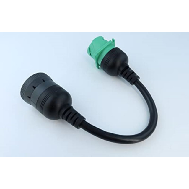 Gray 9Pin Type1 J1939 Port to New Green 9pin Type2 J1939 Port Cable Turn 9p Type1 to 9p Type2