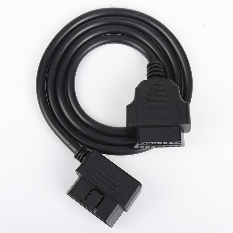 1m OBD2 Extension cable  L-shaped Elbow Right Angle 16pin Diagnostic Tool cable for Vehicle ELM327