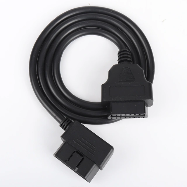 1m OBD2 Extension cable  L-shaped Elbow Right Angle 16pin Diagnostic Tool cable for Vehicle ELM327