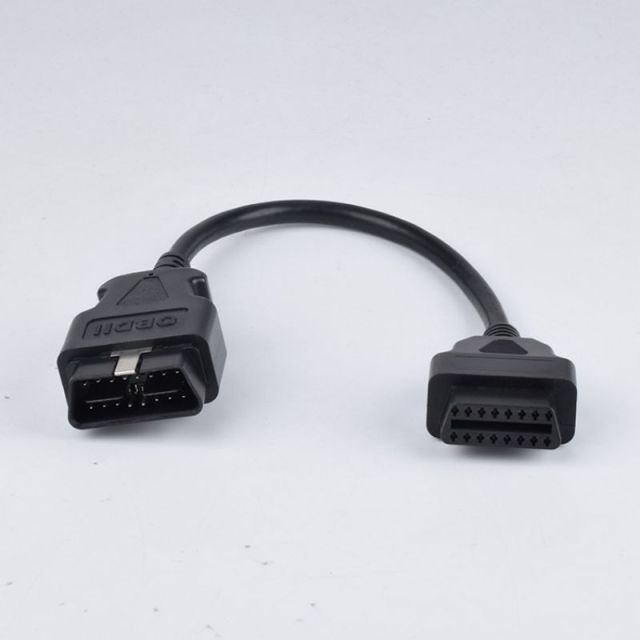 Car OBD extension cable, OBD  male to female diagnostic tool extension cable with metal buckle