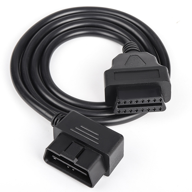 1m OBD2 Extension cable  L-shaped Elbow Right Angle 16pin Diagnostic Tool cable for Vehicle ELM327