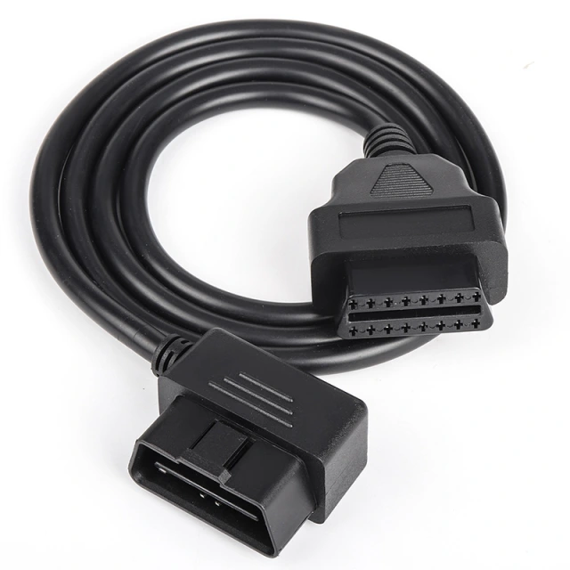 1m OBD2 Extension cable  L-shaped Elbow Right Angle 16pin Diagnostic Tool cable for Vehicle ELM327