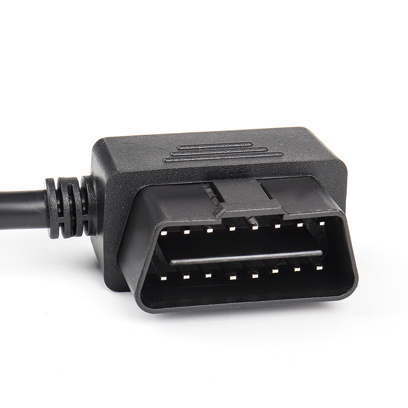 1m OBD2 Extension cable  L-shaped Elbow Right Angle 16pin Diagnostic Tool cable for Vehicle ELM327