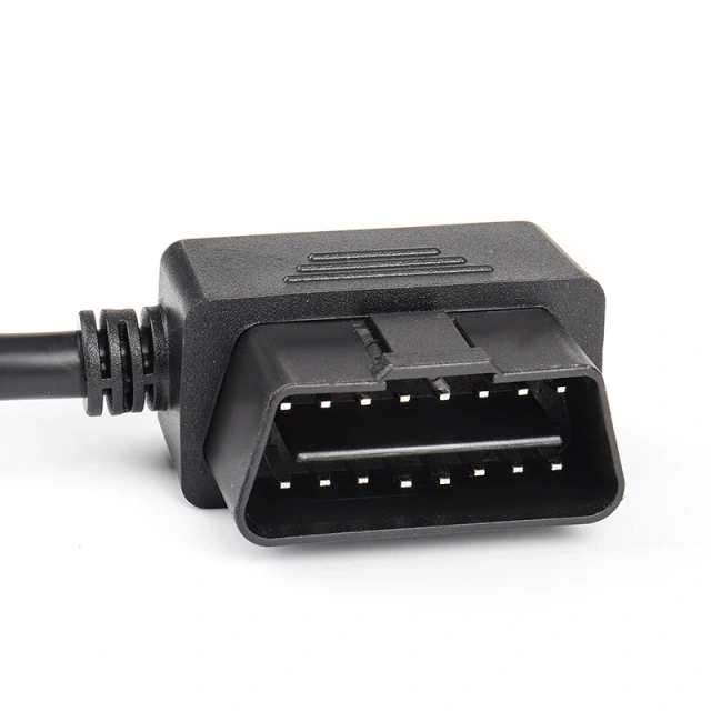 1m OBD2 Extension cable  L-shaped Elbow Right Angle 16pin Diagnostic Tool cable for Vehicle ELM327