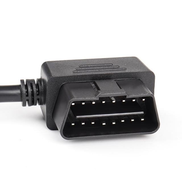 1m OBD2 Extension cable  L-shaped Elbow Right Angle 16pin Diagnostic Tool cable for Vehicle ELM327