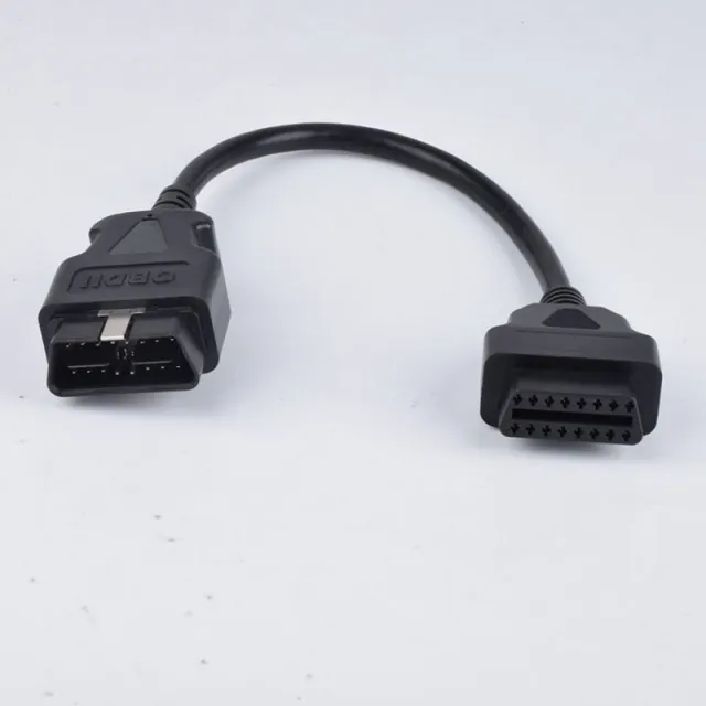 Car OBD extension cable, OBD  male to female diagnostic tool extension cable with metal buckle