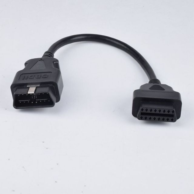 Car OBD extension cable, OBD  male to female diagnostic tool extension cable with metal buckle