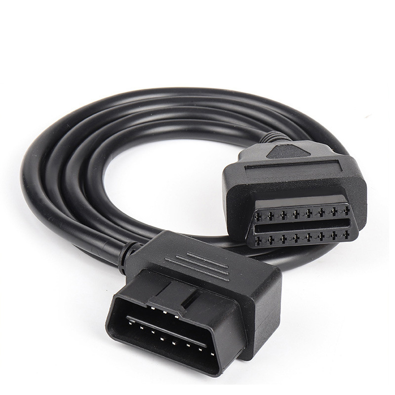 1m OBD2 Extension cable  L-shaped Elbow Right Angle 16pin Diagnostic Tool cable for Vehicle ELM327