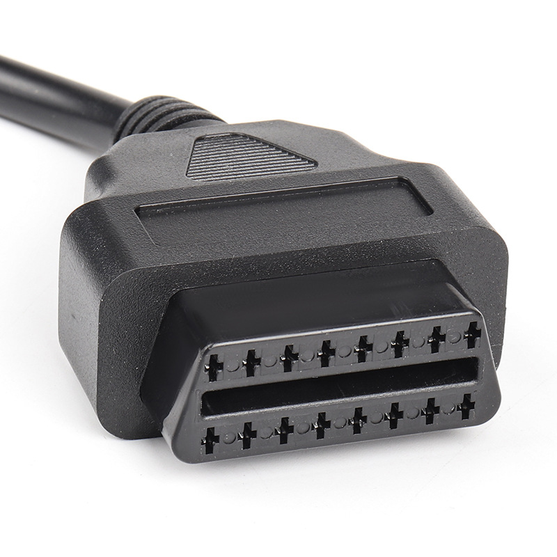 1m OBD2 Extension cable  L-shaped Elbow Right Angle 16pin Diagnostic Tool cable for Vehicle ELM327